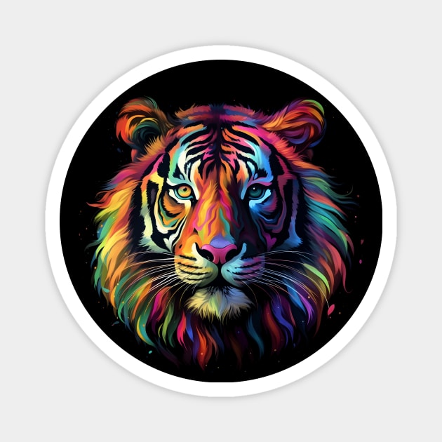 Neon Tiger #4 Magnet by Everythingiscute